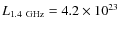 $L_{1.4~\rm GHz}=4.2\times10^{23}$