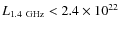 $L_{1.4~\rm GHz}<2.4\times10^{22}$