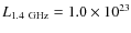$L_{1.4~\rm GHz}=1.0\times10^{23}$