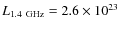 $L_{1.4~\rm GHz}=2.6\times10^{23}$