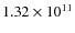 $1.32 \times 10^{11}$