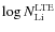 $\log N_{\rm Li}^{\rm LTE}$