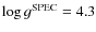 $\log g^{\rm SPEC}=4.3$