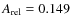 $A_{\rm rel}=0.149$