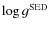 $\log g^{\rm SED}$