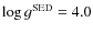 $\log g^{\rm SED}=4.0$