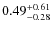 $0.49_{-0.28}^{\rm +0.61}$
