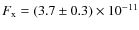 $F_{\rm x}=(3.7\pm0.3)\times10^{-11}$