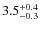 $3.5_{-0.3}^{\rm +0.4}$
