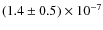 $(1.4\pm0.5)\times10^{-7}$