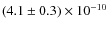 $(4.1\pm0.3)\times10^{-10}$