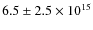 $6.5\pm2.5\times10^{15}$