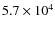 $5.7 \times 10^{4}$