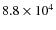 $8.8 \times 10^{4}$