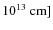 $10^{13}~\rm {cm}]$