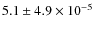$5.1\pm4.9\times10^{-5}$