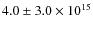 $4.0\pm3.0\times10^{15}$