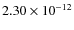 $2.30\times10^{-12}$