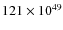 $121\times10^{49}$
