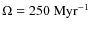 $\Omega = 250~{\rm Myr^{-1}}$