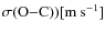 $\sigma({\rm O{-}C)}) [{\rm m~s^{-1}}]$