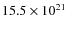 $15.5\times 10^{21}$