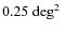 $0.25~\mbox{deg$^{2}$ }$
