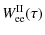 $\displaystyle W_{\rm ee}^{\rm II}(\tau)$