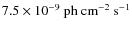 $7.5\times10^{-9}~{\rm
ph~cm}^{-2}~{\rm s}^{-1}$