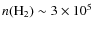 $n({\rm H}_2) \sim 3 \times 10^5$