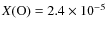 $X({\rm O}) = 2.4 \times 10^{-5}$