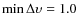 $\min{\Delta \upsilon}=1.0$