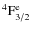 ${\rm ^4F^{e}_{3/2} }$