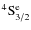 ${\rm ^4S^{e}_{3/2} }$