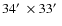 $34\hbox{$^\prime$ }\times 33\hbox{$^\prime$ }$
