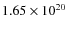 $1.65\times 10^{20}$