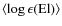 ${\rm\langle \log\epsilon (El)\rangle}$