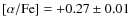 $\rm [\alpha/Fe]=+0.27 \pm 0.01$