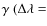 $\gamma \ (\Delta \lambda =$