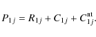\begin{displaymath}P_{1j} = R_{1j} + C_{1j} + C^{{\rm nt}}_{1j} .
\end{displaymath}