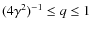 $(4\gamma^2)^{-1}\leq q\leq 1$