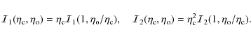 \begin{displaymath}%
{\cal I}_1(\eta_{{\rm c}},\eta_{{\rm o}})=\eta_{{\rm c}}{\c...
...)=\eta_{{\rm c}}^2{\cal I}_2(1,\eta_{{\rm o}}/\eta_{{\rm c}}).
\end{displaymath}