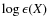 $\log \epsilon (X)$