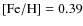 $\rm [Fe/H]=0.39$