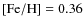 $\rm [Fe/H]=0.36$