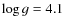 $\log g= 4.1$