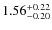 $1.56^{\rm +0.22}_{-0.20}$