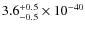 $3.6^{\rm +0.5}_{-0.5}\times 10^{-40}$