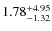 $1.78^{\rm +4.95}_{-1.32}$
