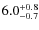 $6.0^{\rm +0.8}_{-0.7}$